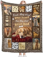 Golden Retriever Blanket for Girls Women Boys Men Adults Kids Soft Cozy Fleece Goldie Dog Pet Throw Blankets Gifts Warm Flannel Plush Lightweight Decor for Couch Bed Sofa 50"X40" - Image 6