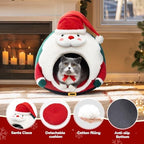 CATISM Christmas Cat Bed - Cute Santa Claus Cat Beds for Indoor Cats - Image 5