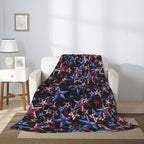 American Patriotic Fuzzy Throw Blanket for Women Men Girls Boys Soft Cozy Fleece Blankets for Bedroom Living Rooms Sofa Couch 80"x60" - Image 6