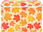 Bolaz Storage Bins with Lids and Handles, Autumn Maple Leaf Yellow Fallen Leaves Storage Box Storage Basket with Cover Collapsible Organizer Containers for Home Closet, Shelves - Image 2