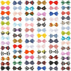 Segarty Dog Bowties - 80 Pack Adjustable Bow Ties for Small to Large Pets - Assorted Grooming Accessories for Birthdays, Weddings, Parties & Holidays by Segarty