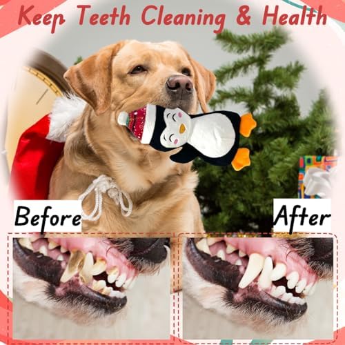 5 Pieces Christmas Squeaky Interactive Dog Toys with Crinkle - Image 6