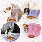 1 Pack 3 Blankets for Dog Puppy Cat (Medium 30x20'', Purple, Pink, Brown) - Image 4