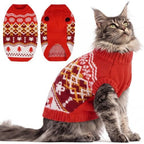 IECOii Christmas Cat Sweater for Cats, Kitten Holiday Sweater Ugly, XS-L by IECOii
