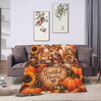 Thanksgiving Fall Blanket Animals Pumpkin Throw Stuff Gifts 80"x60" - Image 6