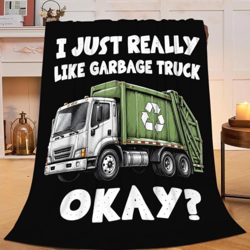 Garbage Truck Throw Blanket Gifts for Kids Boys Girls 80"X60" by Unknown