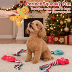 Soulchen 10 Pcs Christmas Dog Toys Plush Squeaky Puppy Toy - Image 4