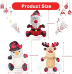 3 Pack Dog Christmas Squeak Toys, Plush Squeaky Medium & Small Dog Chew Toys, Stuffed Squeaky Toys for Dogs Puppy - Funny Cute Dog for Dog Birthday - Image 3