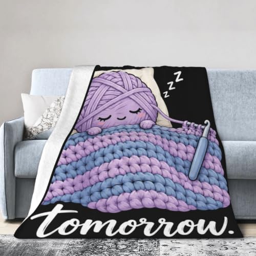 Sleepy Yarn Ball Blanket Throw Gift for Girls Women 60"X50" - Image 4