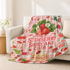 Strawberry Shortcake Throw Blanket Cute Berry Dessert Gifts 60''x80'' - Image 3