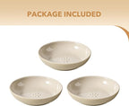 Havniva Ceramic Cat Bowls, Shallow Cat Dishes, Cat Food Plate Set of 3 | Wide Opening, 5.6” Cat Plates, Ceramic Cat Food Bowls for Wet & Dry Food, Non-slip Rubber Base, Whisker Friendly Cat Bowl