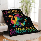 Dragon Blanket for Girls Women Boys Men Adults Kids Soft Cozy Fleece Dragon Lovers Throw Blankets Gifts Warm Flannel Plush Lightweight Decor for Couch Bed Sofa 60"X50" - Image 3
