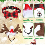 Frienda 6 Pcs Dog Christmas Reindeer Antler Bandana,Chic Style,Red - Image 3