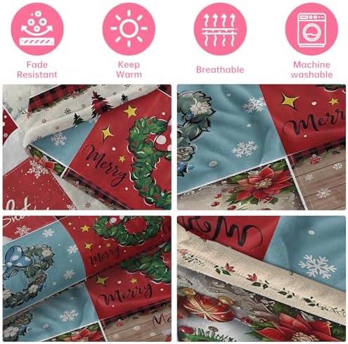 COMFAR Christmas Blankets and Throws for Adults/Women/Boys/Kids, Holiday Fleece Throw Blanket for Couch/Sofa, Holiday Decor, Christmas Decorations/Gifts 40"x 60" - Image 5