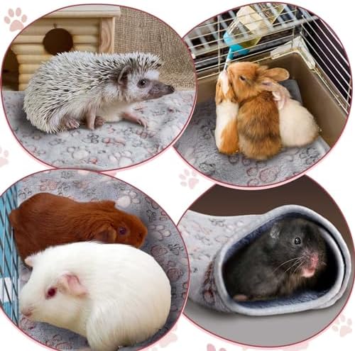 Reginary 4 Pcs Guinea Pig Fleece Cage Liners, Adorable Paw, 12 x 12 Inch - Image 4
