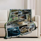 Crocodile Blanket Alligator Animal Throw Blankets Gifts for Girls Boys Kids Crocodile Lover Soft Cozy Fleece Plush for Couch Sofa Bed 80"x60" - Image 4