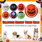 Civaner 6 Pcs Halloween Dog Toys Bulk, 2.5 Inch Squeaky Tennis Balls Gifts - Image 2