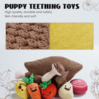Nocciola 7 in 1 Thanksgiving Turkey Dog Toys, Squeaky Stuffed Soft Interactive Cognitive Enrichment Hide and Seek Dog Chew Toys for Large Medium Small Dogs, Cute Plush Pet Supplies 7 Packs - Image 3