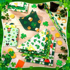 Geyoga 240 Pcs Dog Bandanas Bulk 4th of July Patriotic Pet Bandanas Adjustable Summer Triangle Dog Grooming Scarf Bibs Kerchief for Small Medium Large Cats Pet Costume(St Patricks Day) - Image 5