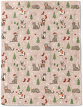 Cat Christmas Decorative Throw Blanket, Cute Kitten Tree Sock Snowflake Print Decoration, Soft Flannel Winter Blankets for Couch Bed Sofa, Holiday Home Decor, Xmas Festival Gifts 50x60 Inch by AINORI