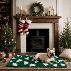 Horaldaily Christmas Green Trees Shape 3D Textured Pets Blanket 16x23 - Image 5