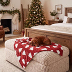 Horaldaily Red Christmas Trees Shape 3D Textured Pets Blanket 20x30 - Image 2
