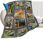Lizard Blanket for Girls Women Boys Men Adults Kids Soft Cozy Fleece Iguana Reptile Lovers Throw Blankets Gifts Warm Flannel Plush Stuff Lightweight Decorative for Couch Bed Sofa 50"X40" - Image 3