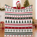 BEDELITE Christmas Stripe Twin Blanket for Decor & Gift, Red Green, 60"x80" - Image 6