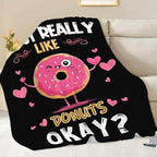 Donut Blanket for Girls Women Boys Men Adults Kids Soft Cozy Fleece Dessert Cake Throw Blankets Lovers Gifts Warm Flannel Plush Lightweight Decor for Couch Bed Sofa 80"X60" - Image 5