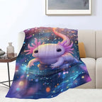 Axolotl Throw Blanket Axolotl Stuff Gifts for Kids Girls Boys Adults Women Man Soft Cozy Warm Plush Fluffy Fuzzy Fleece Blanket Decor 40''X50'' - Image 4