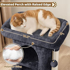 Yaheetech 23.5in Small Low-Profile Cat Tree Condo with Scratching Posts - Image 4