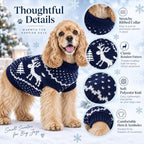 Dog Sweater for Large Dogs Girl Boy Winter, Dog Clothes, Blue, 2XL - Image 5