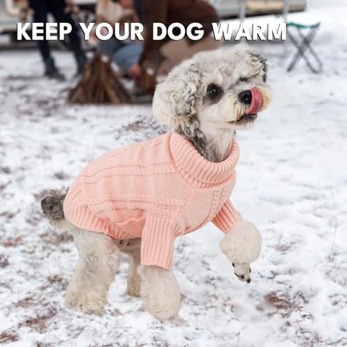 Dog Snowman Santa Sweater (X-Small, Pink) - Image 4