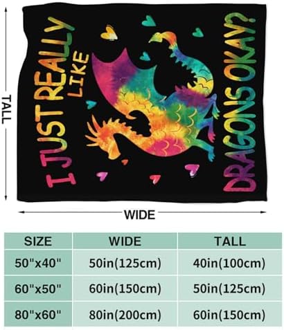 Dragon Blanket for Girls Women Boys Men Adults Kids Soft Cozy Fleece Dragon Lovers Throw Blankets Gifts Warm Flannel Plush Lightweight Decor for Couch Bed Sofa 60"X50" - Image 7