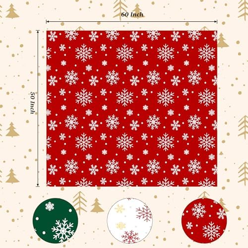 Touchat Christmas Throw Blanket, Red Sherpa Christmas Blankets, Fuzzy Fluffy Soft Cozy Blanket, Fleece Flannel Plush Microfiber Blanket for Couch Bed Sofa 60" X 80",Snowflake - Image 7