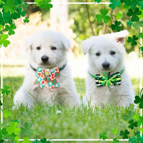 Huhumy 50 Pcs St. Patrick's Day Dog Bow Ties St. Patrick's Day Collar Bulk - Image 6