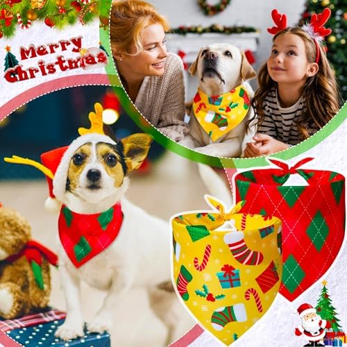 100 Pcs Christmas Dog Bandanas Bulk for Small Medium Pet Dog Cat - Image 6