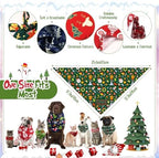 Huhumy 100 Pcs Christmas Dog Bandanas Bulk Pet Scarf Bibs Neckerchief Decor - Image 3