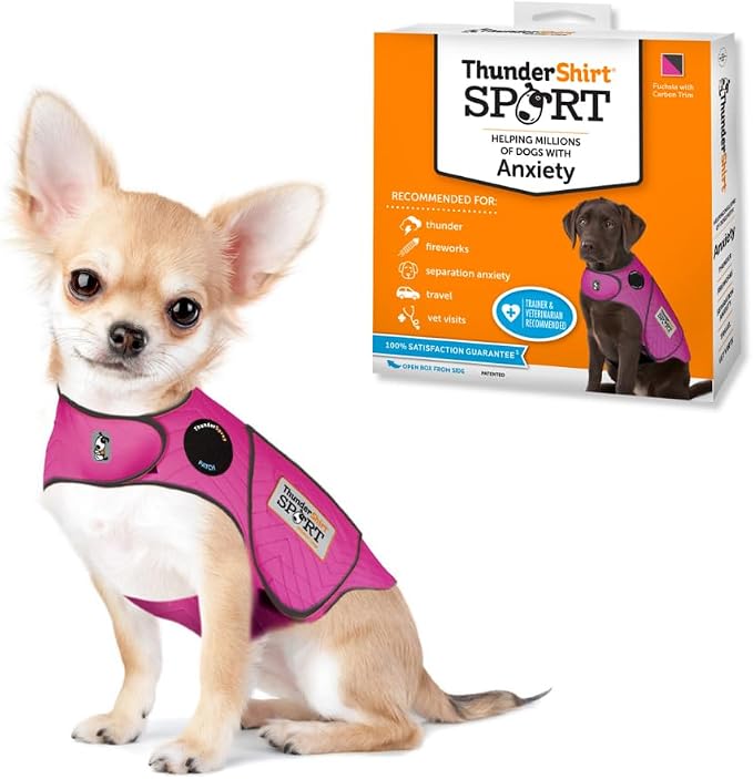 ThunderShirt for Dogs Calming Anxiety Vest, XX Large, Fuchsia Sport | Skin-Friendly Dog Anxiety Shirt, Helps Reduce Stress from Thunder, Fireworks & Travel