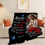 Christian Jesus Throw Blanket John Bible Verse Faith Gifts 50''X60'' - Image 4