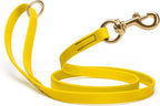 Viper Biothane K9 Working Dog Leash Waterproof Lead for Tracking Training Schutzhund Odor-Proof Long Line with Solid Brass Snap for Puppy Medium and Large Dogs 4ft, Lemon Yellow