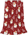 Xmas Santa Claus Blankets, Christmas Soft Anti Pilling Red Throw Blanket, Winter Snowflake Tree Decorative Lightweight Flannel Blanket, 40x50 Inches Sofa Fleece Blanket for Girl Children by Qilerongrong