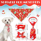 Reginary 120 Pcs Christmas Dog Bandanas Bulk Dog Bows Set Bow Ties Cat Scarf Colorful Washable Triangle Pet Kerchief Cute Bib for Summer Small Medium Large Pets Grooming Accessories Costume - Image 2