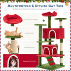 DUMOS 54 Inch Cat Tree Tower with Scratching Posts - Image 4