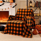 BEDELITE Halloween Throw Blanket for Decor & Gift, Orange & Black, 50"x60" by BEDELITE