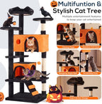 54 Inch Cat Tree Tower with Natural Sisal Scratching Post - Image 3