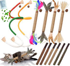Cat Toys 12PCS Mix Catnip Chew Rope Silvervine Stick for Indoor Cat by GREMBEB