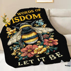 Bee Blanket for Girls Women Boys Men Adults Kids Soft Cozy Fleece Bee Floral Insect Throw Blankets Gifts Warm Flannel Plush Lightweight Decor for Couch Bed Sofa 60"X50" - Image 5