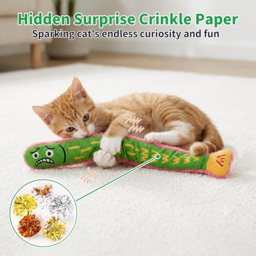 Kingtree Cat Kicker Toys 5-Pack, Catnip Toy Pillows & Plush Balls for Cats - Image 4