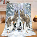 Donkey Duck Blanket for Girls Women Boys Men Adults Kids Soft Cozy Fleece Christmas Duck Throw Blankets Gifts Warm Flannel Plush Lightweight Decor for Couch Bed Sofa 80"X60" by Unknown